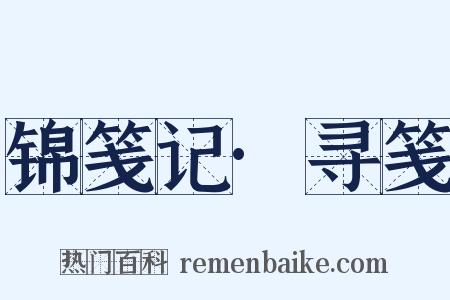 锦笺记·寻笺是什么意思的图片